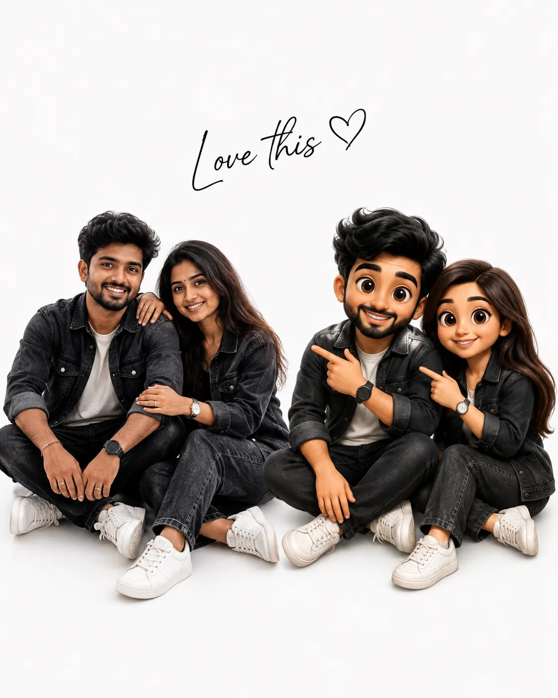Real Couple Meets Cartoon Me