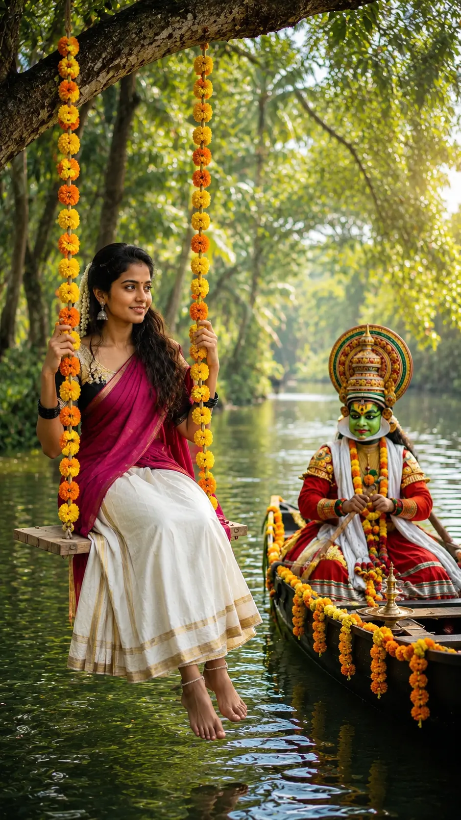Traditional Swing & Kathakali Cultural Portrait