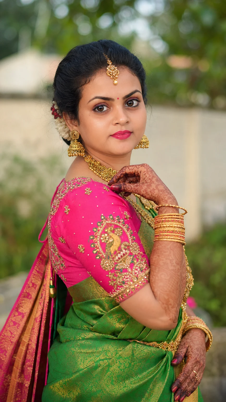 "Queen in Green & Pink"