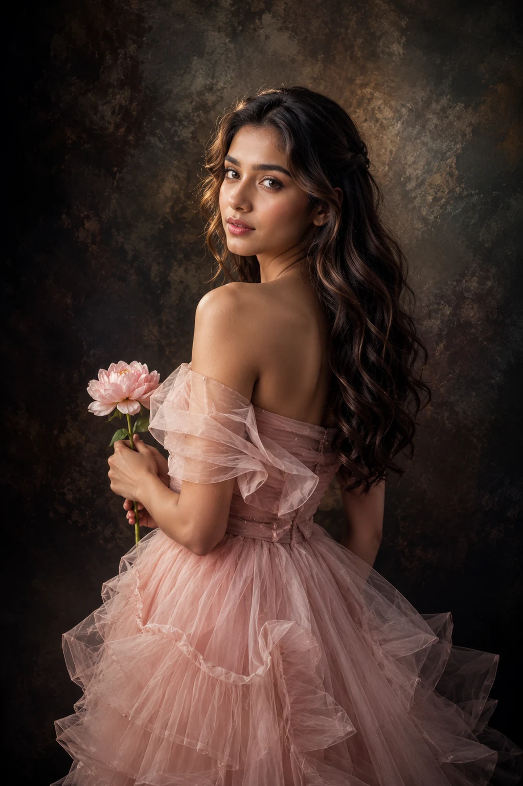 "Blush of Grace: A Timeless Portrait"