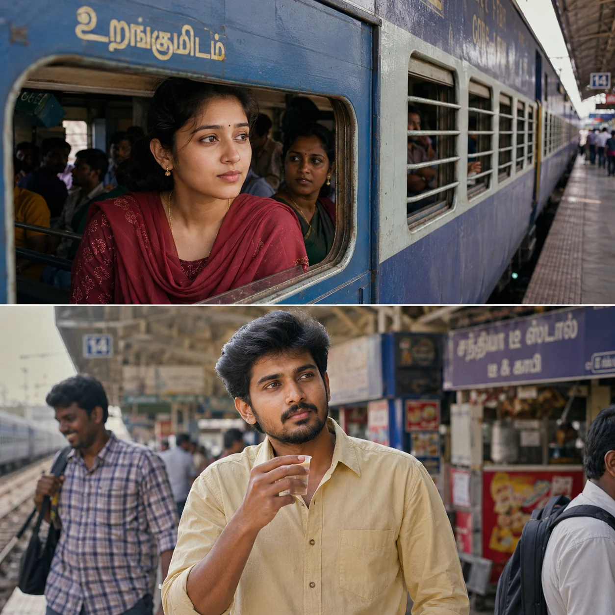 Cinematic South Indian Love Story at Bus Stand