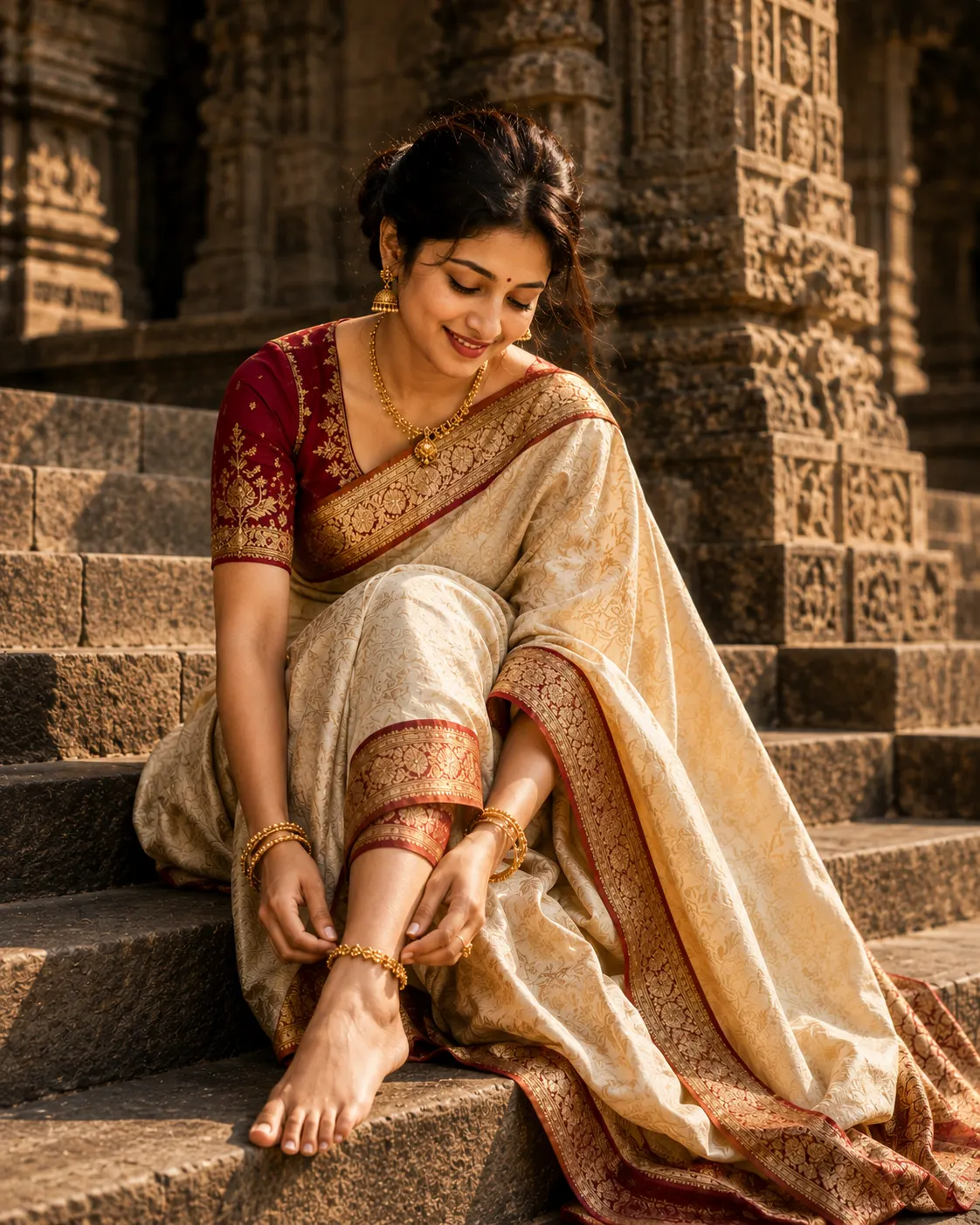 Luxury Banarasi Saree Editorial