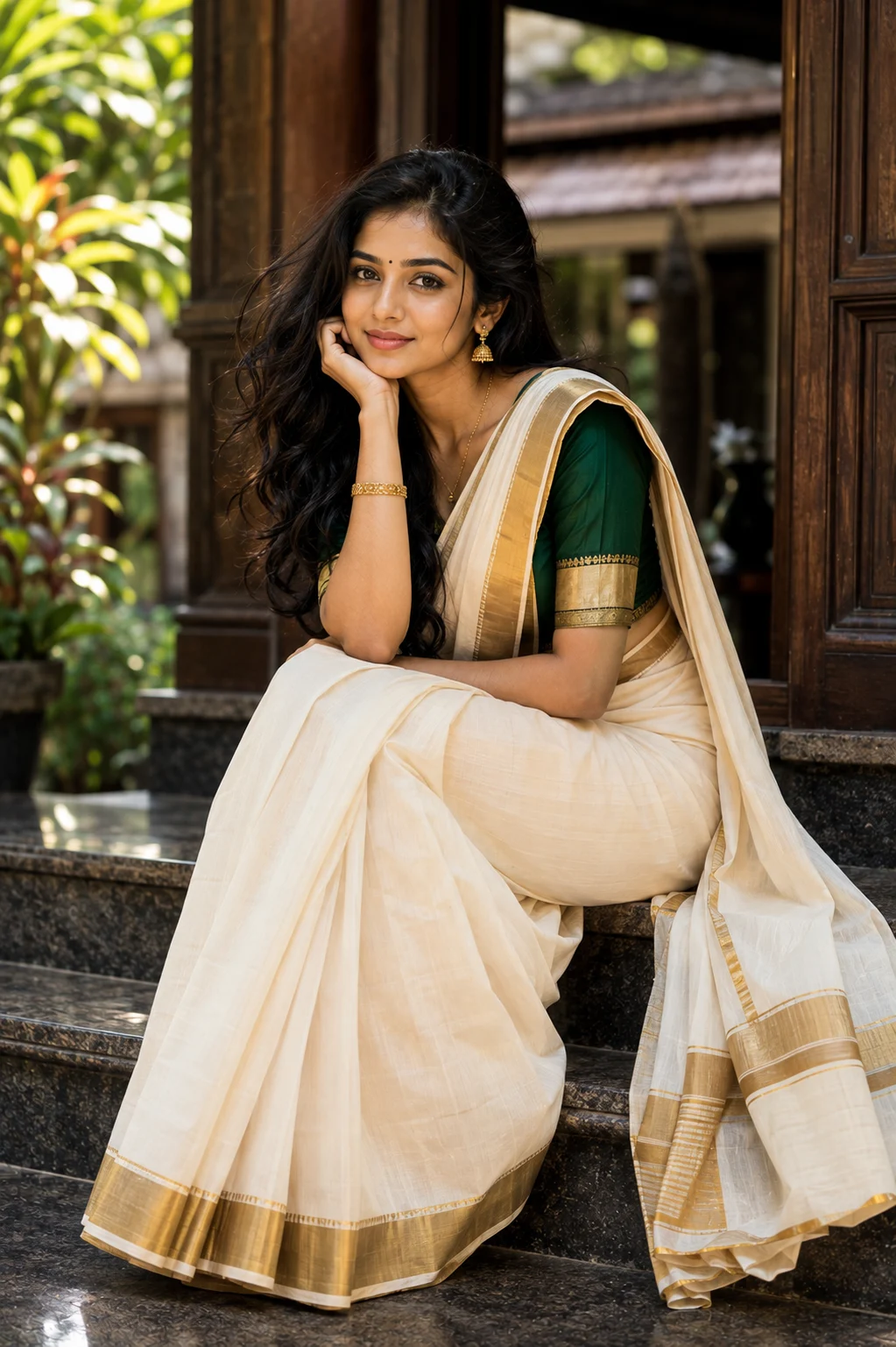 Elegant Young Woman with Timeless Grace