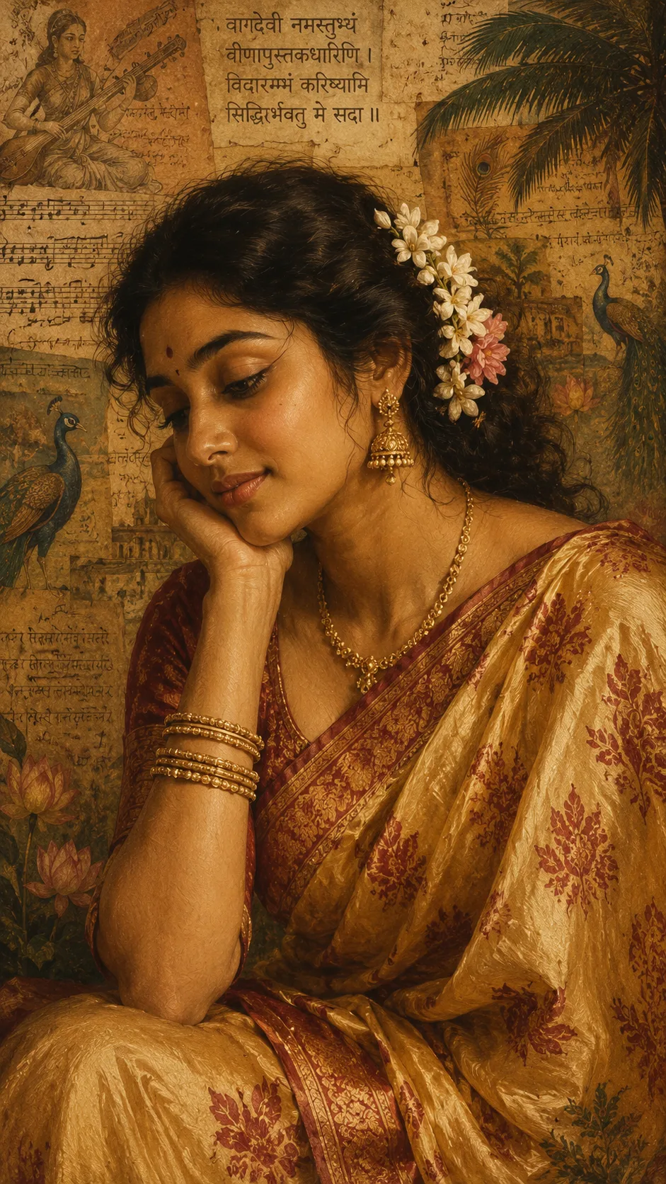 South Indian Fine Art Oil Painting