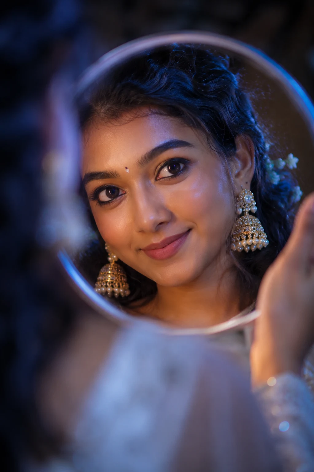 “A Smile Reflected Through Elegance ✨”