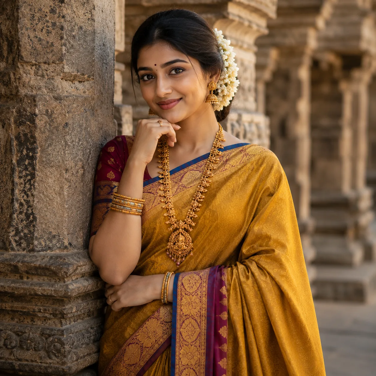 "Timeless Elegance in Traditional Silk Saree"
