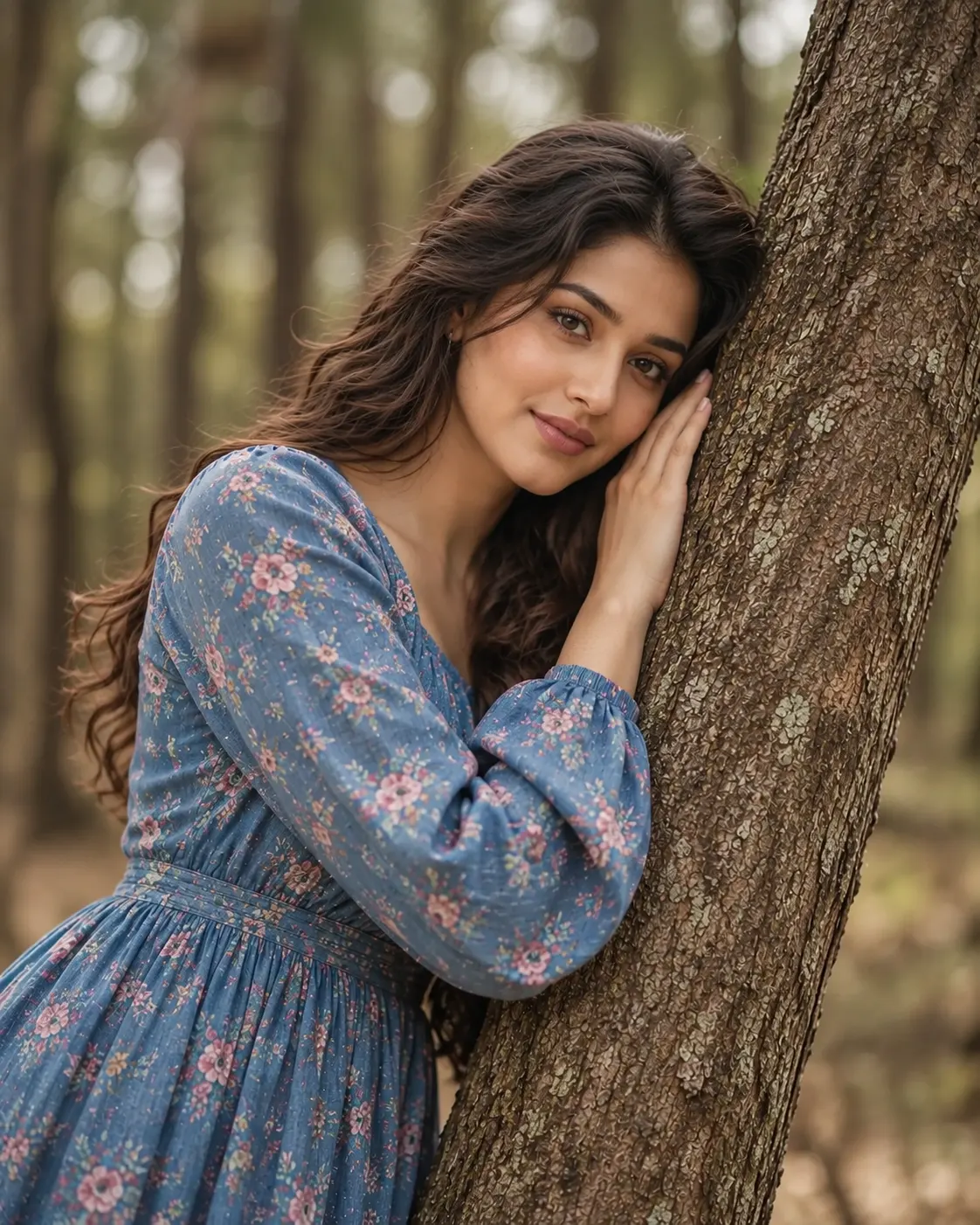 Dreamy Forest Portrait of a Beautiful Young Woman