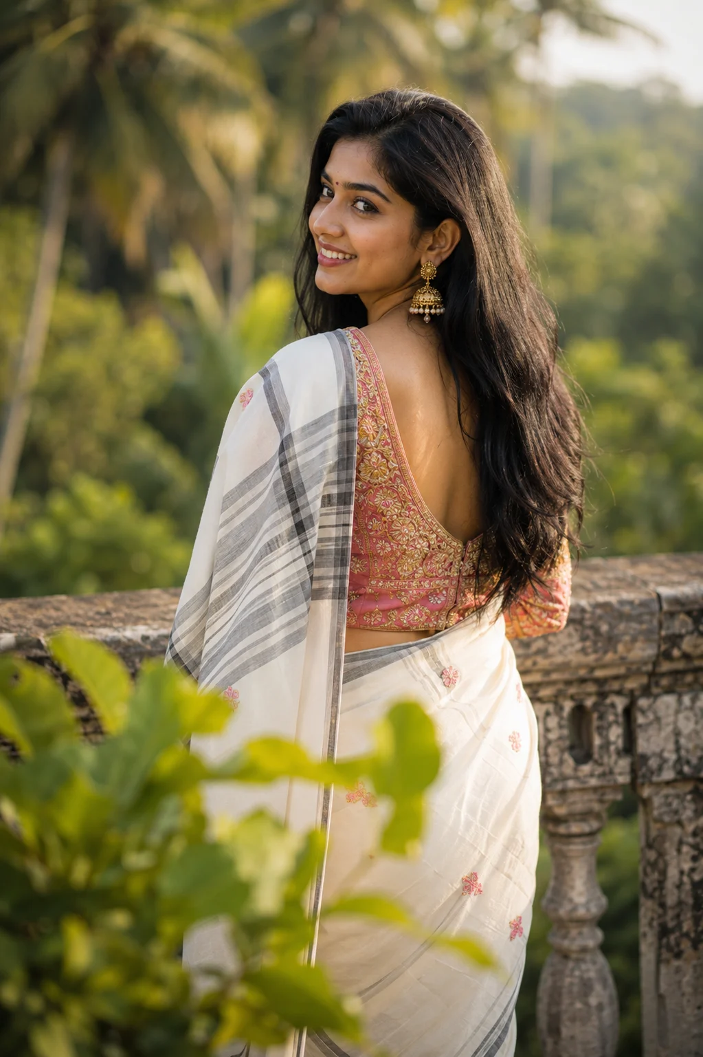 "A Timeless Kerala Saree Portrait"