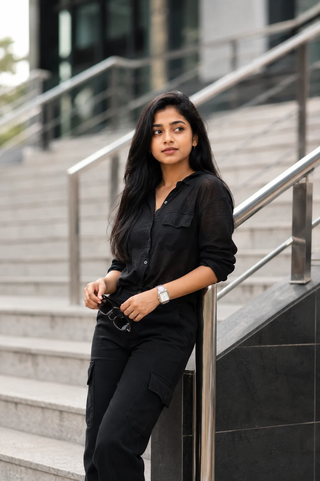 "“Elegance in black, confidence in every step"